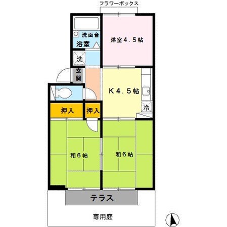 ハイツコイケⅡの物件間取画像